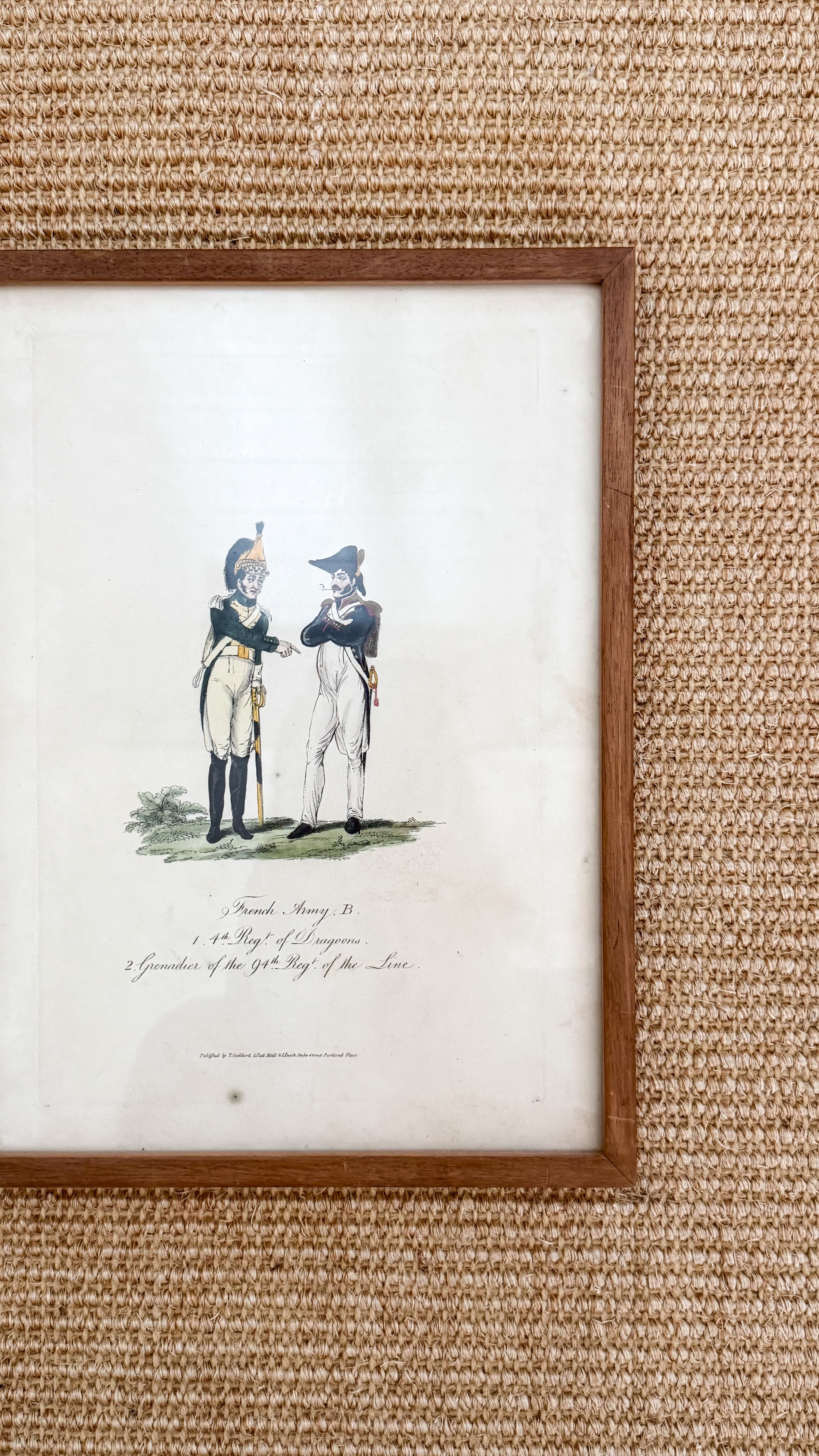 Pair of Antique English Soldier Engravings