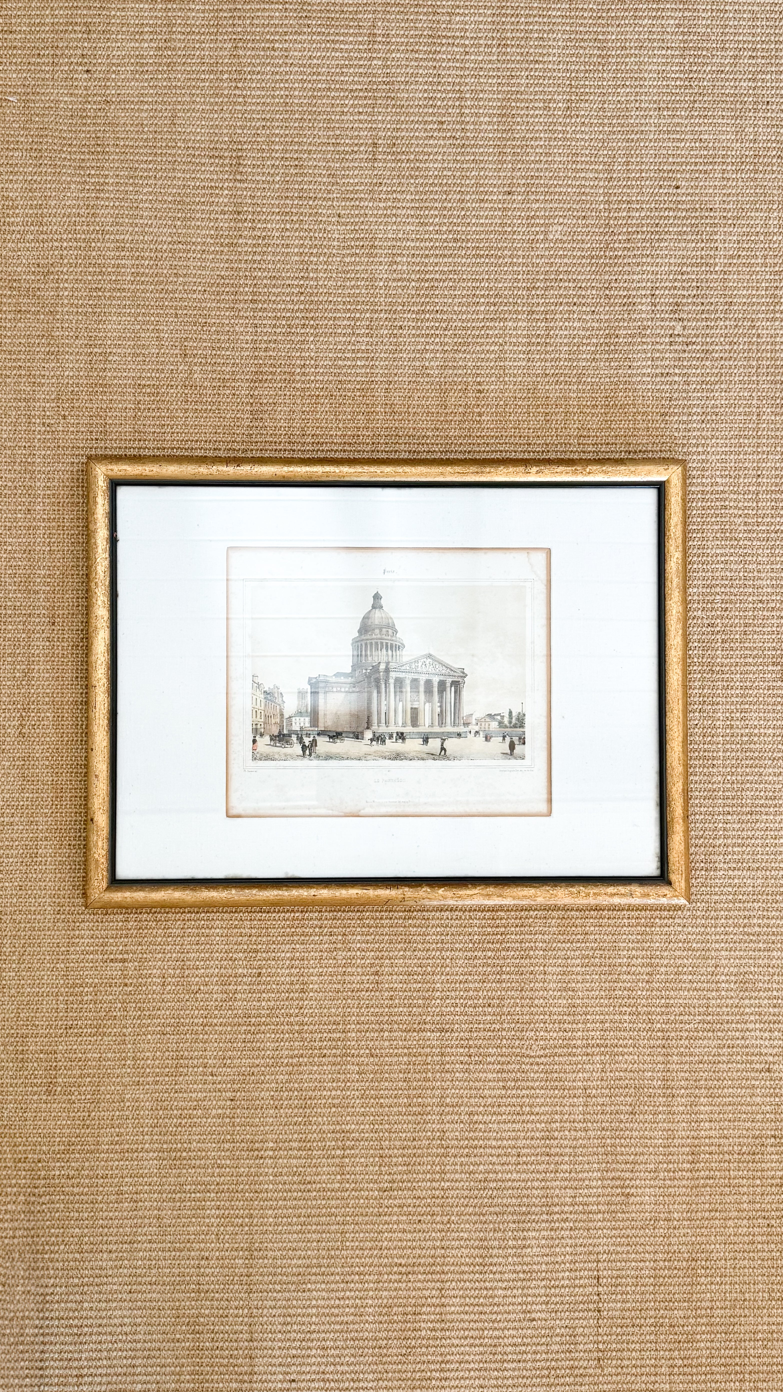 Antique French "Le Pantheon" Lithograph