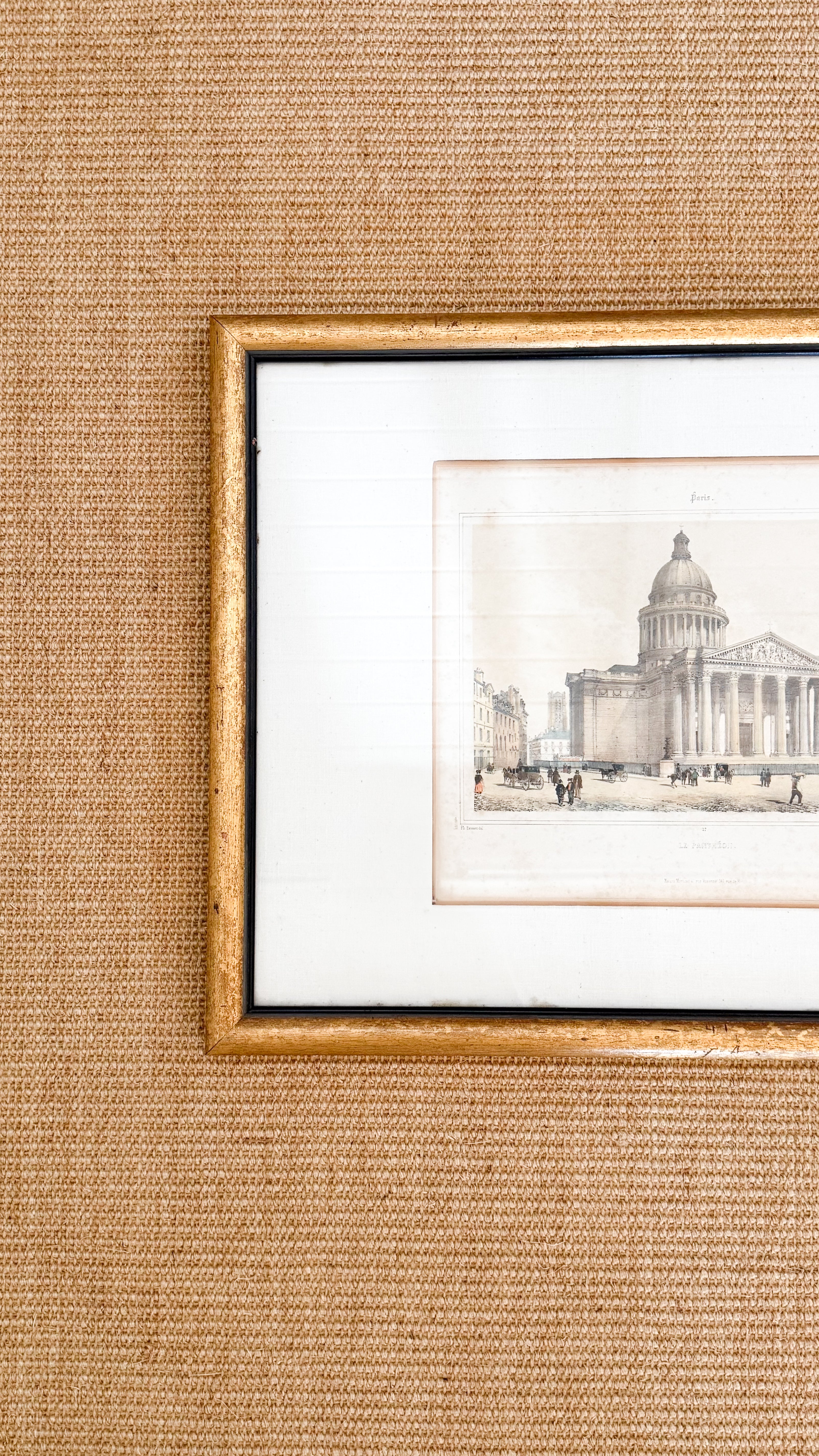 Antique French "Le Pantheon" Lithograph