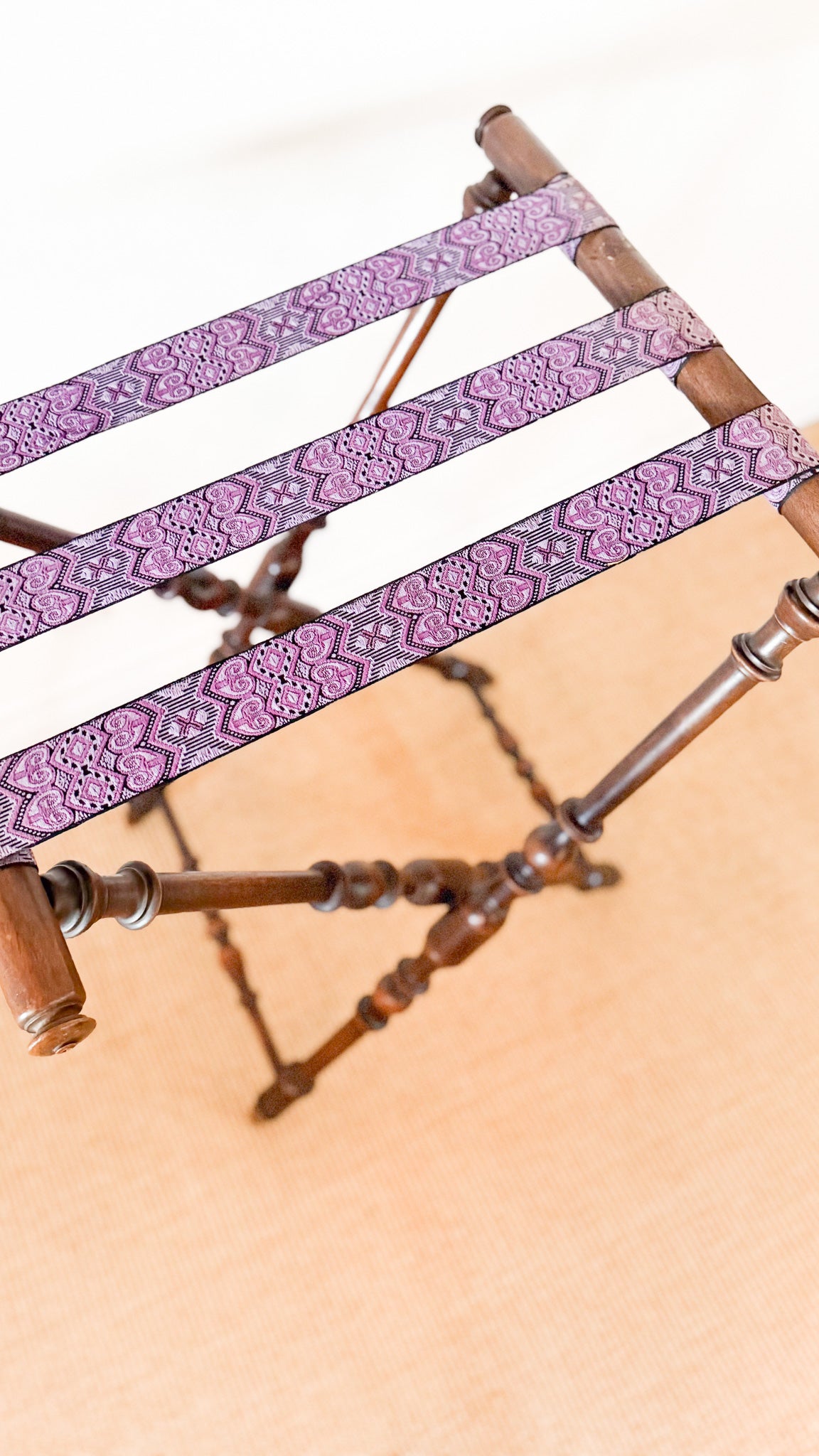 Antique 19th c French Tray Stand with Tole Tray