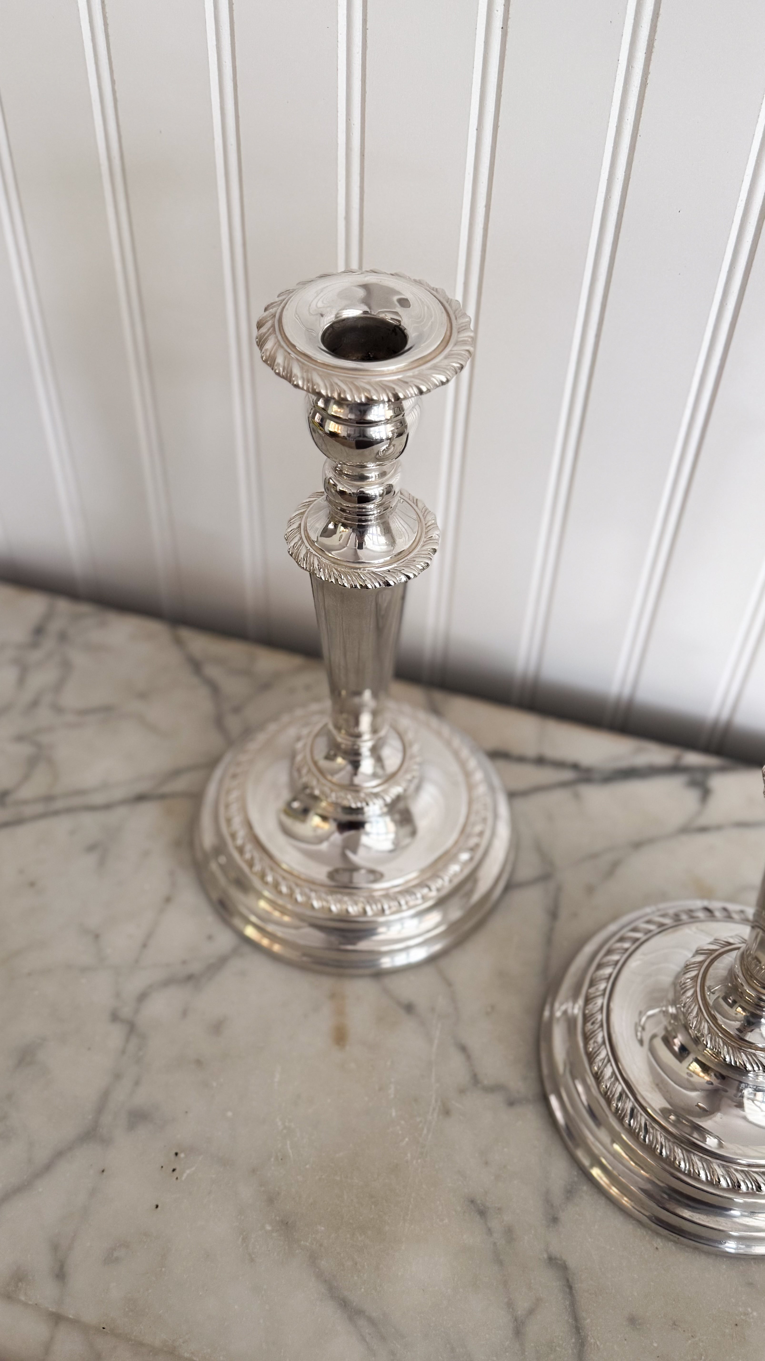 Vintage Pair of Silver Candlesticks