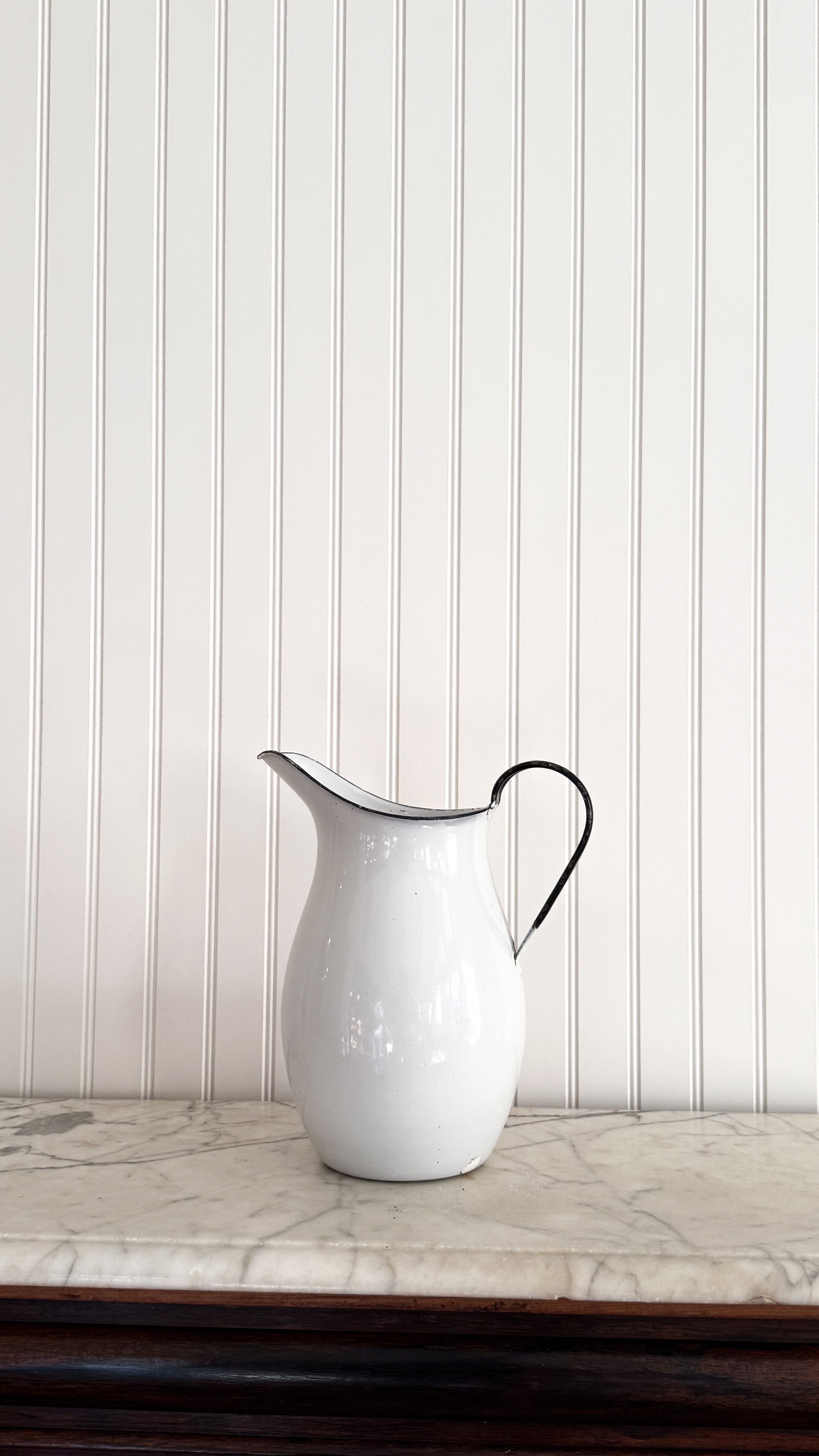 Vintage European Enamelware Pitcher (medium)