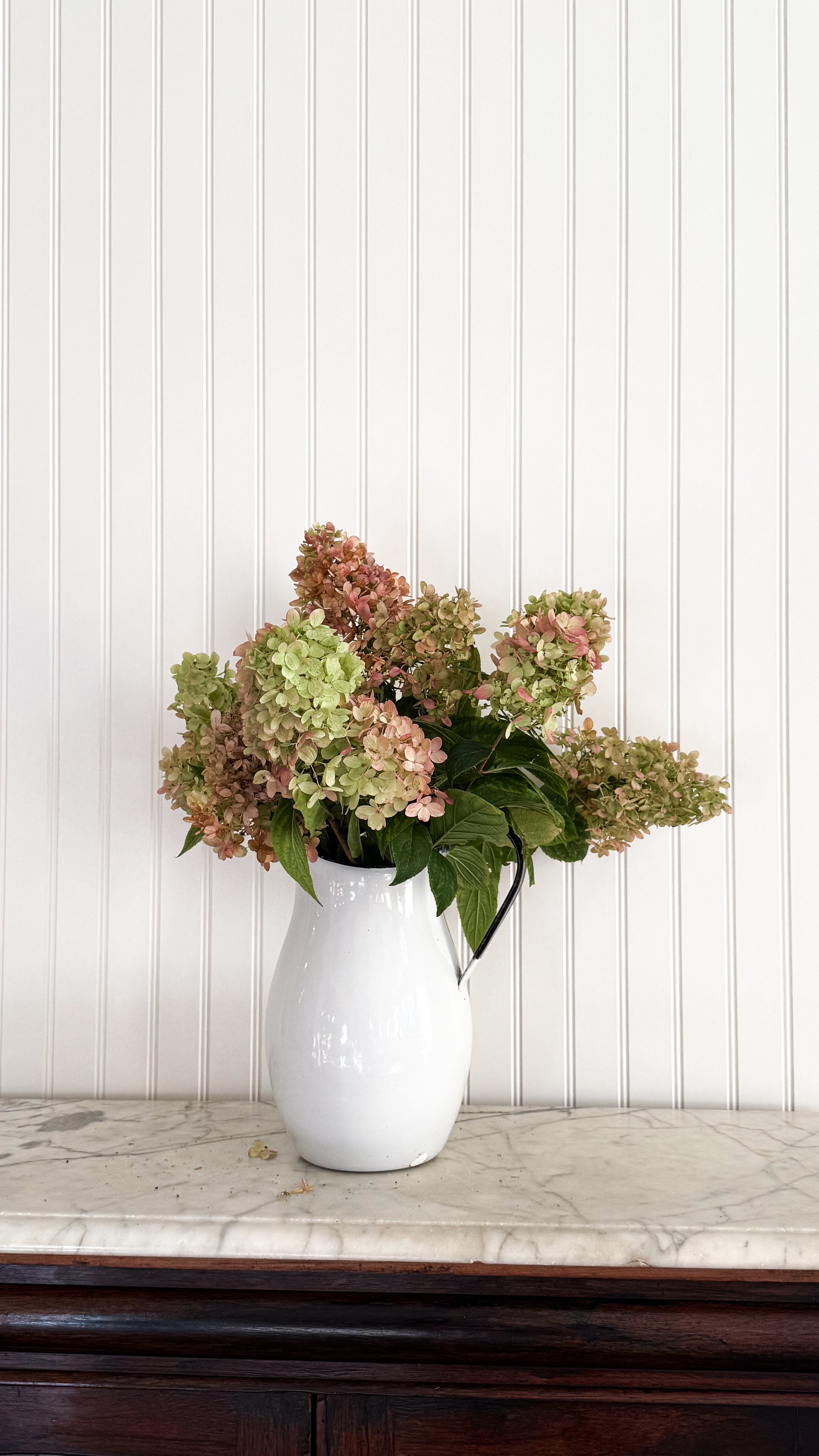 Vintage European Enamelware Pitcher (medium)