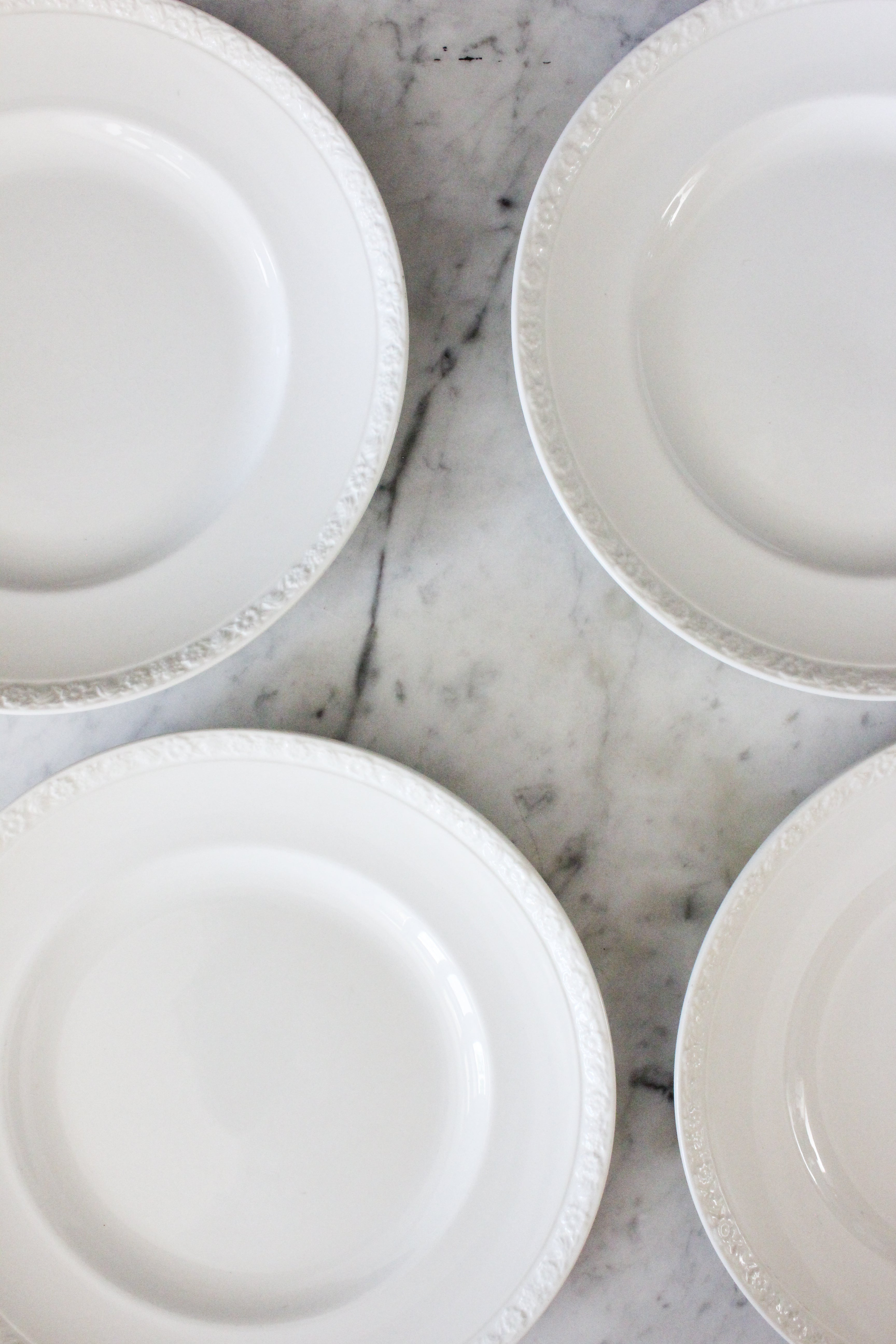 Vintage English Ironstone Dinner Plate, Set of 6