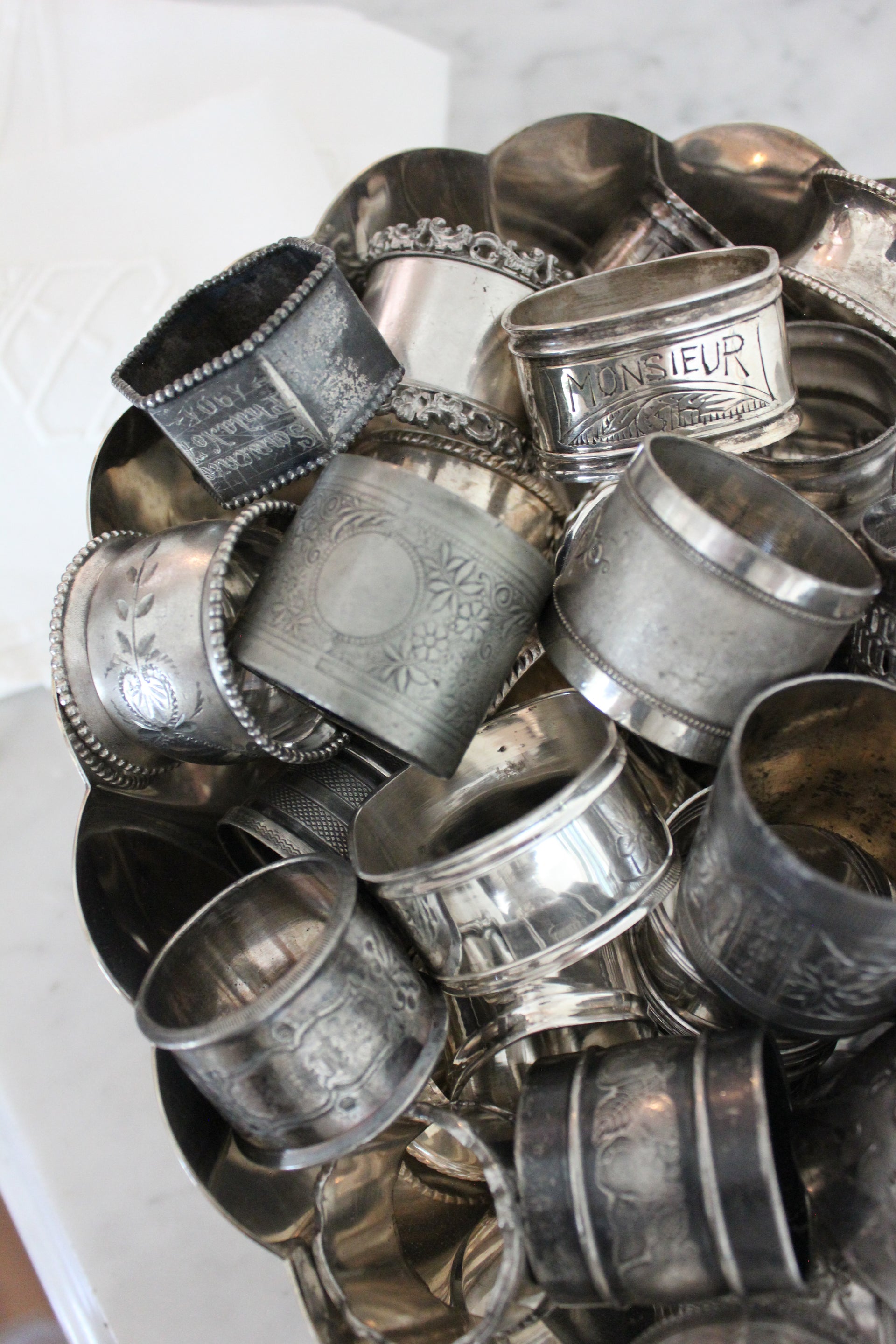 Collected Antique & Vintage Silver Plate Napkin Rings