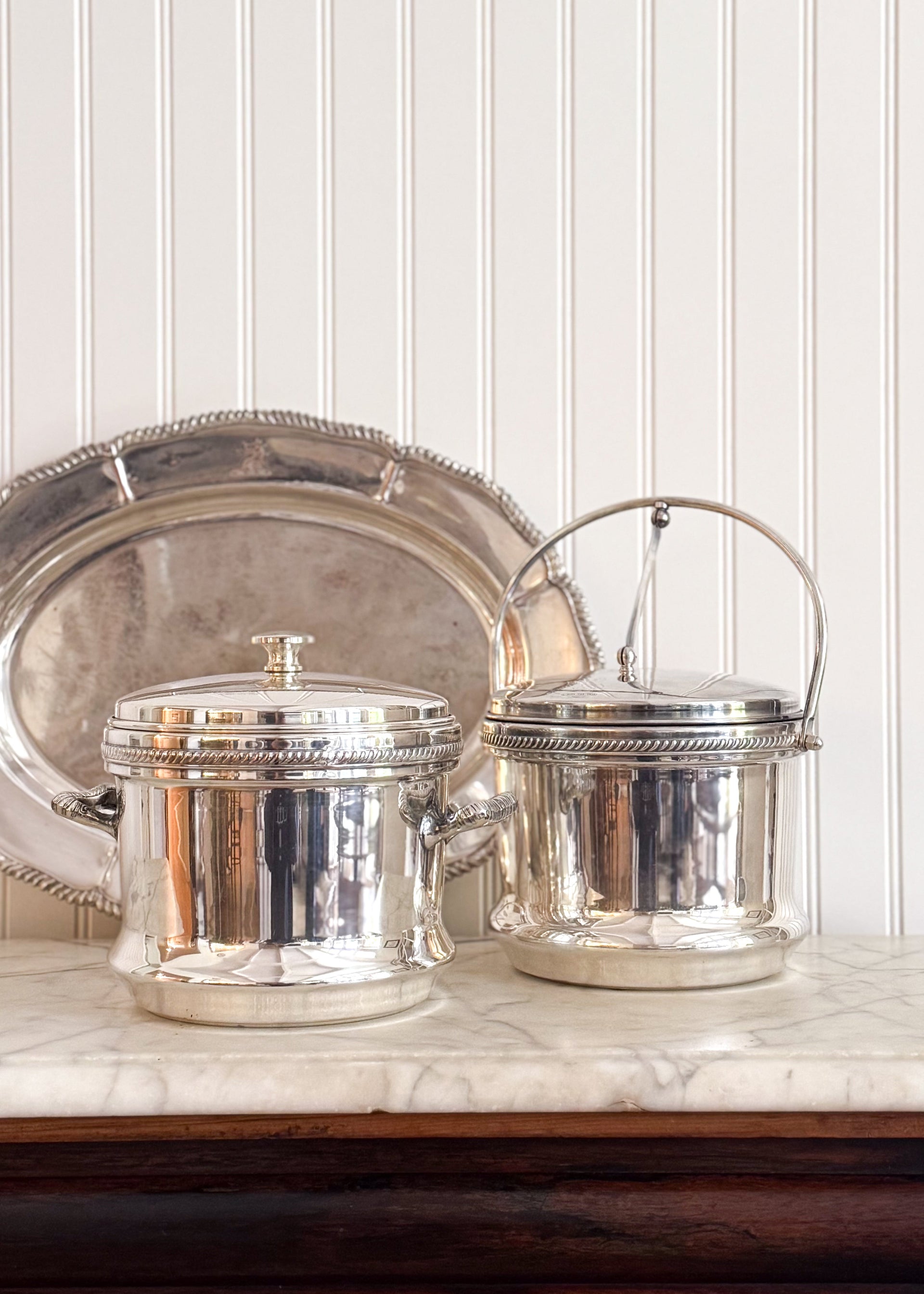 Vintage Silver Lion Ice Bucket