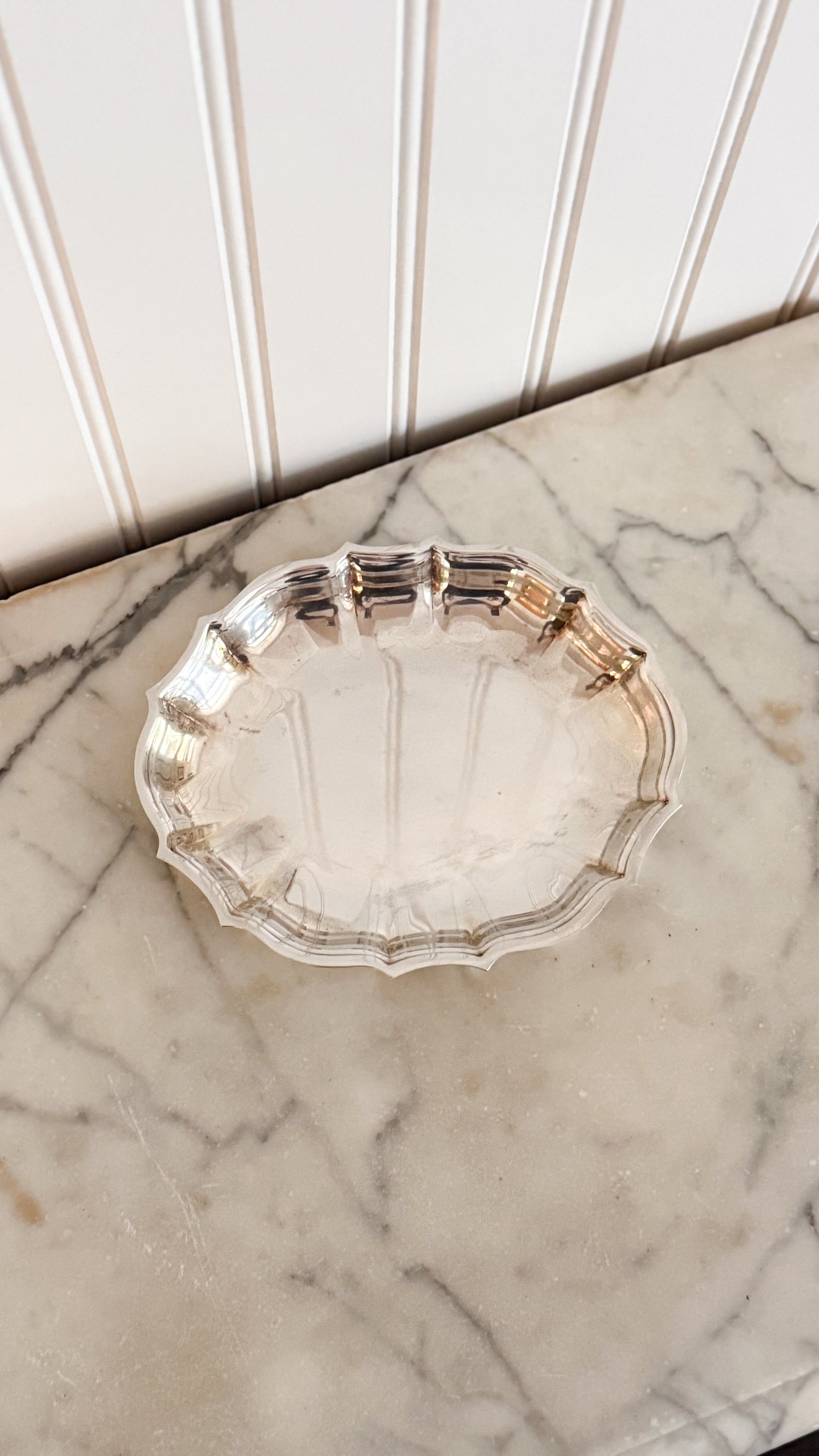 Vintage Silver Scallop Tray