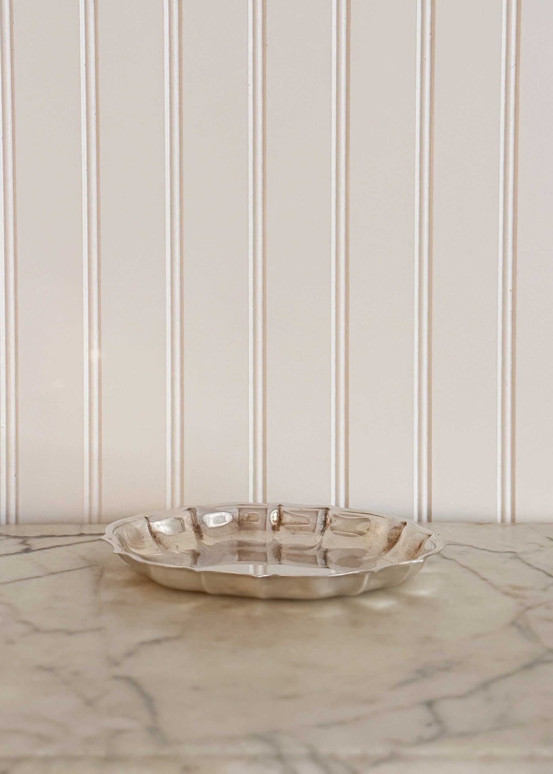 Vintage Silver Scallop Tray