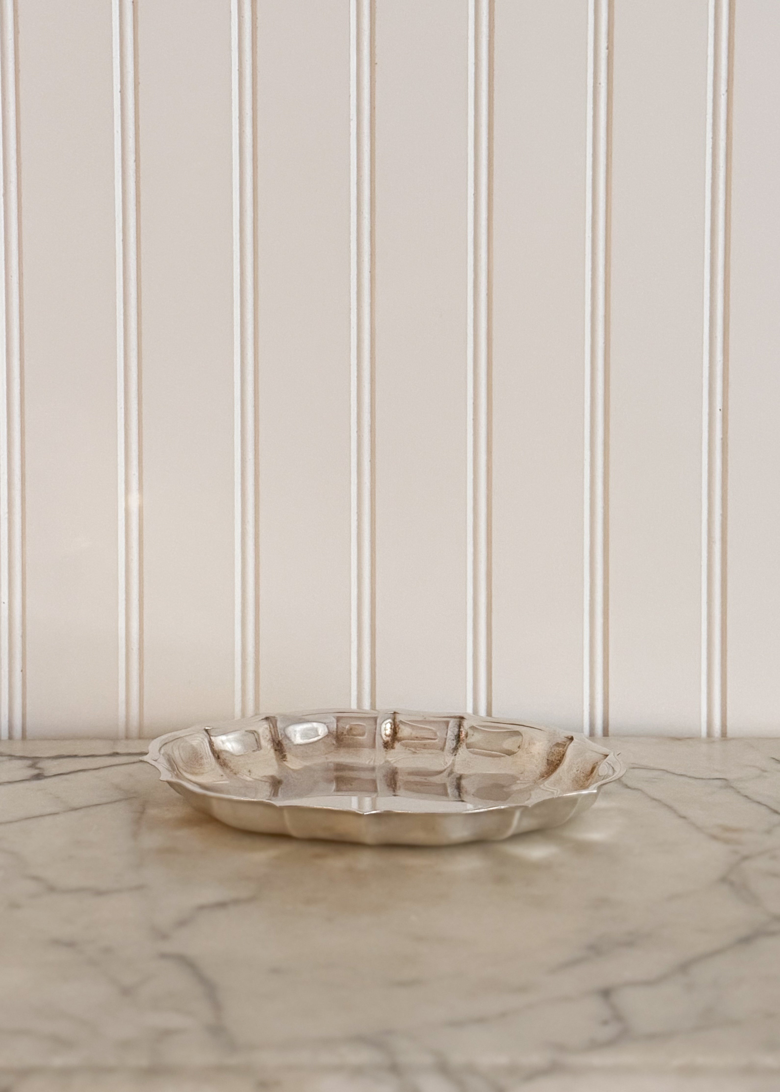 Vintage Silver Scallop Tray