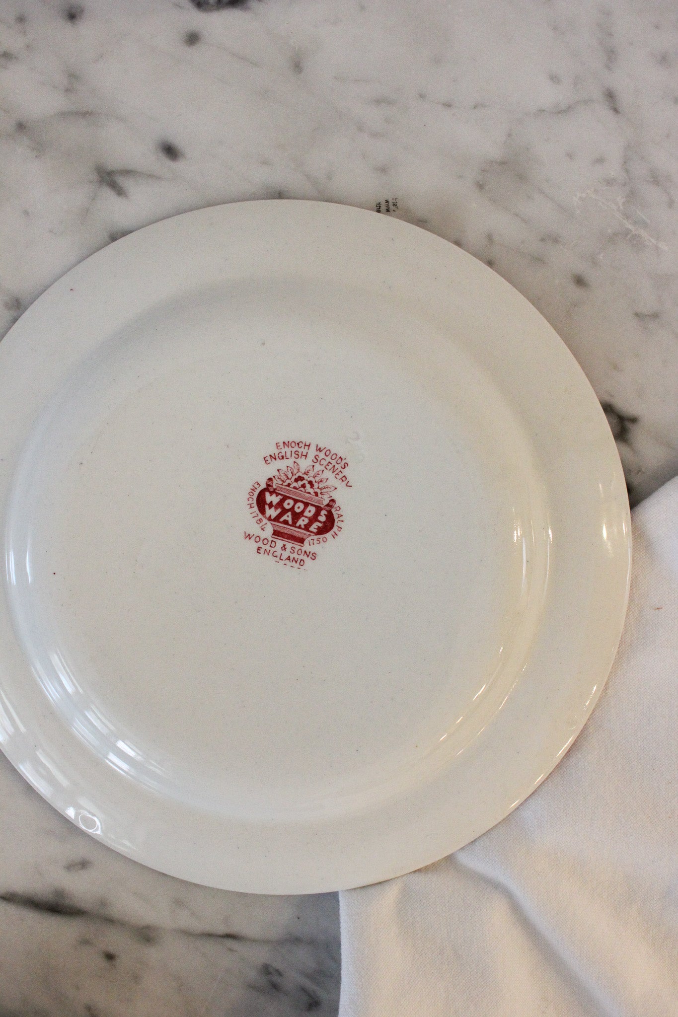 Vintage English Transferware Plates, Set of 6