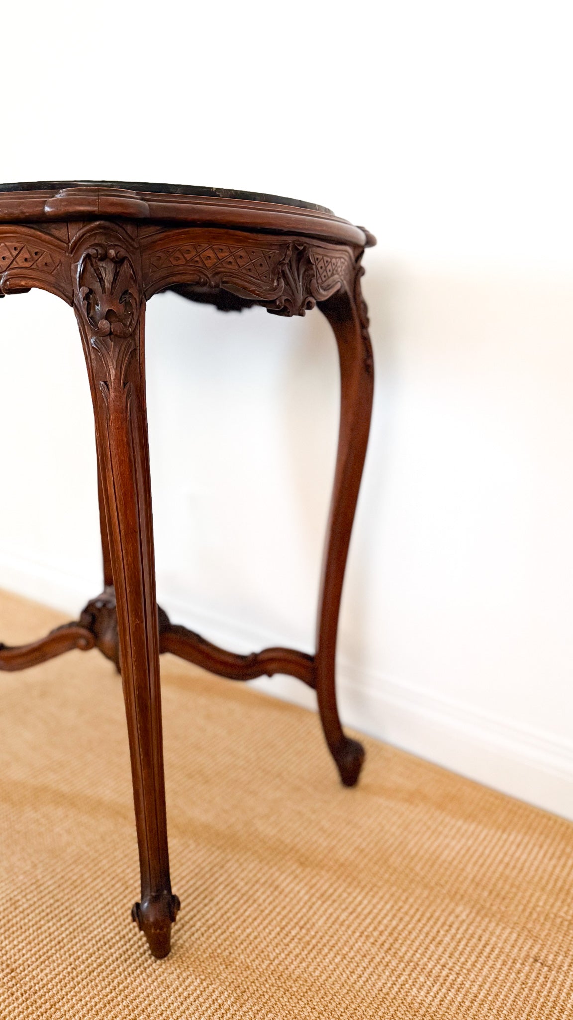 Antique 1920's French Marble Side Table