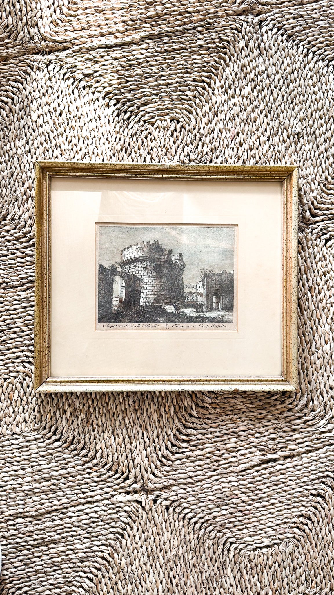 Antique 18th c Italian Hand-Colored Engraving