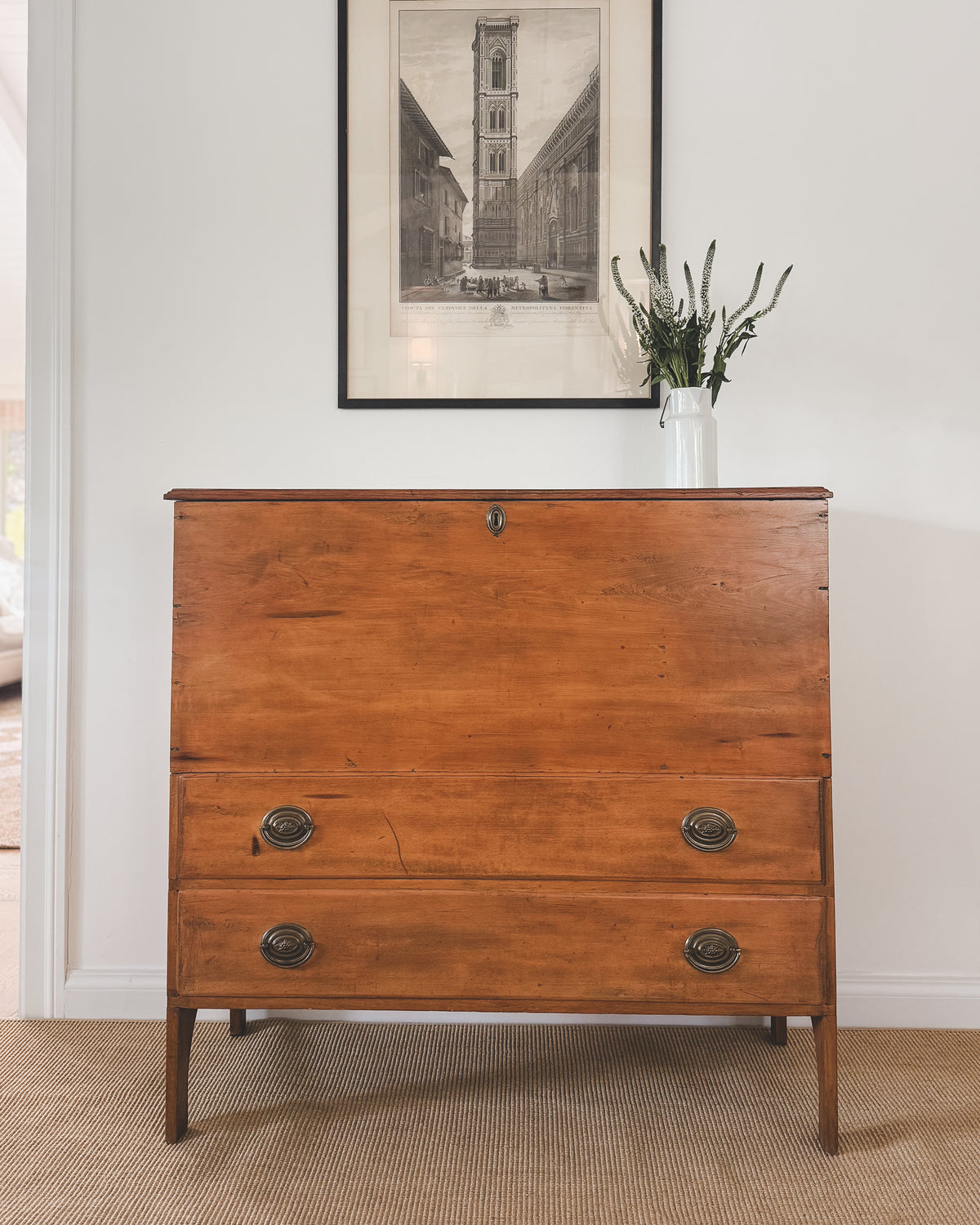 18th C. New England Pine Mule Chest