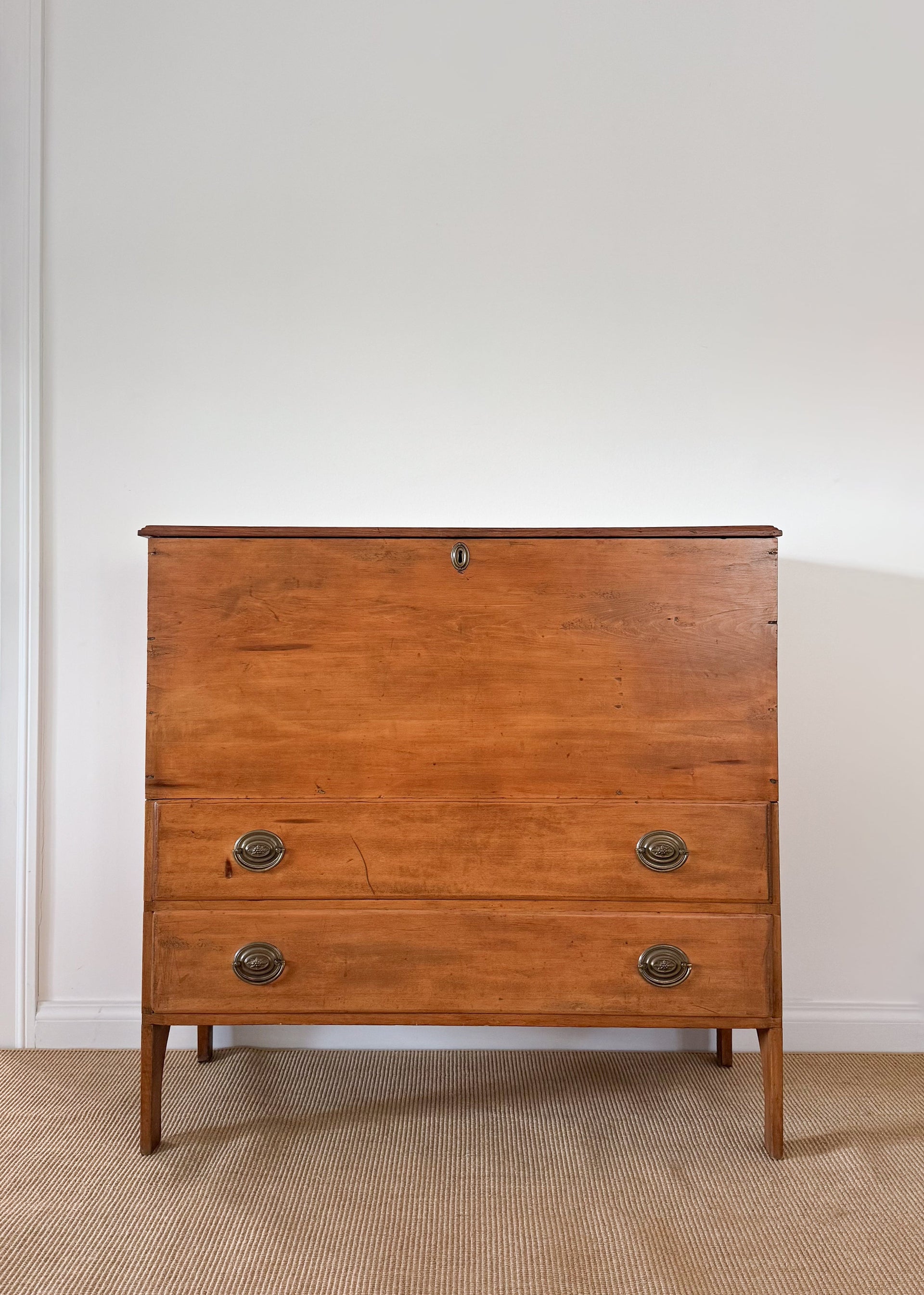 18th C. Early American Pine Mule Chest