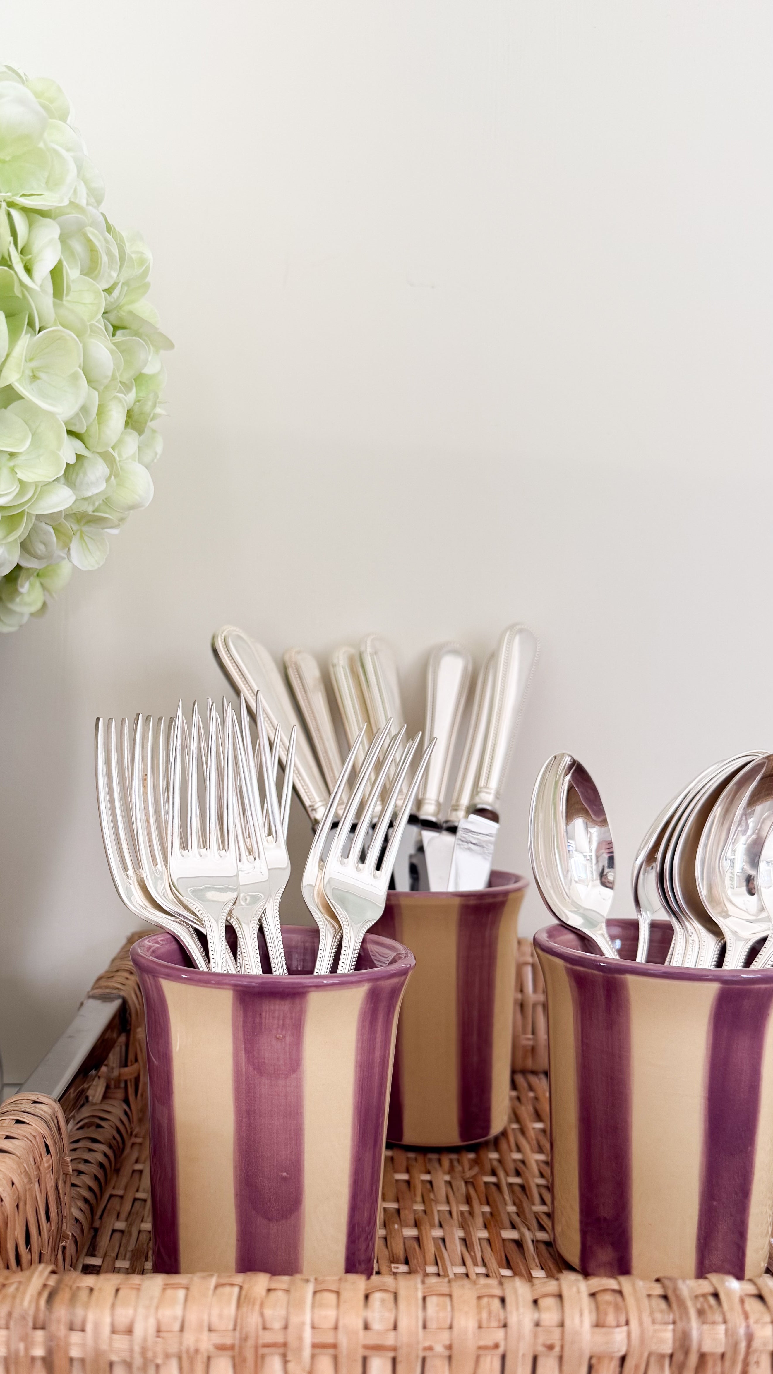 Vintage English Silver Flatware, Pattern “Villa”