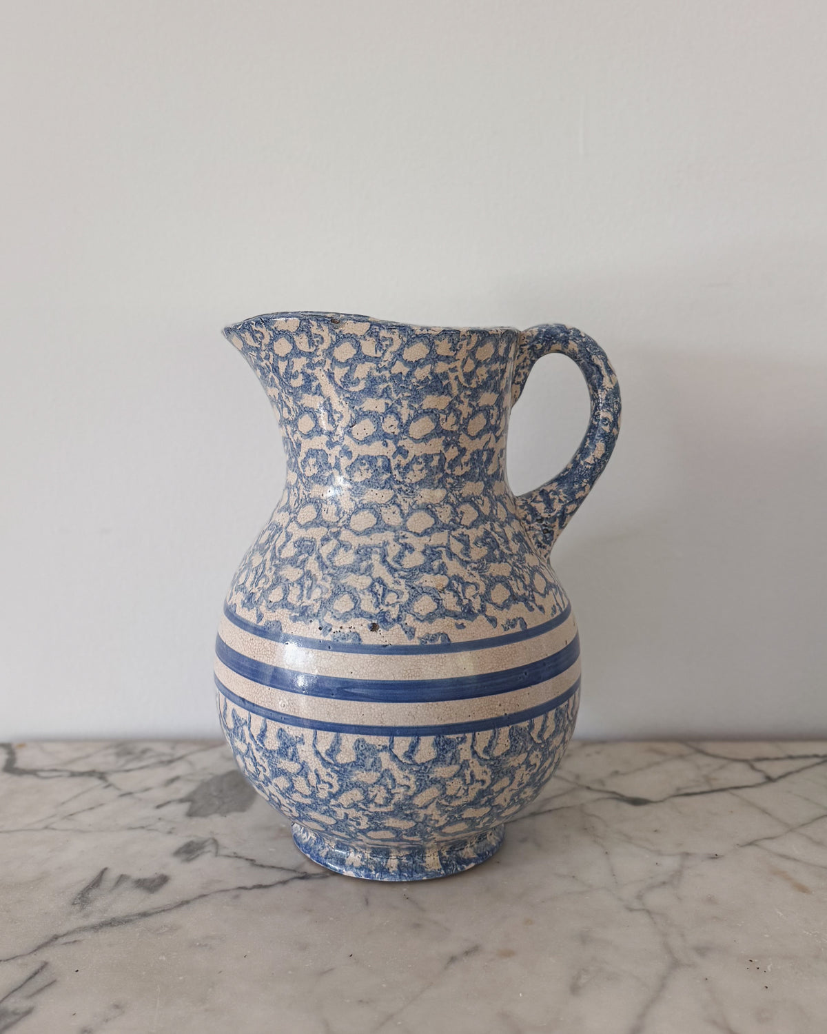 Antique English Spongeware Pitcher No. 2