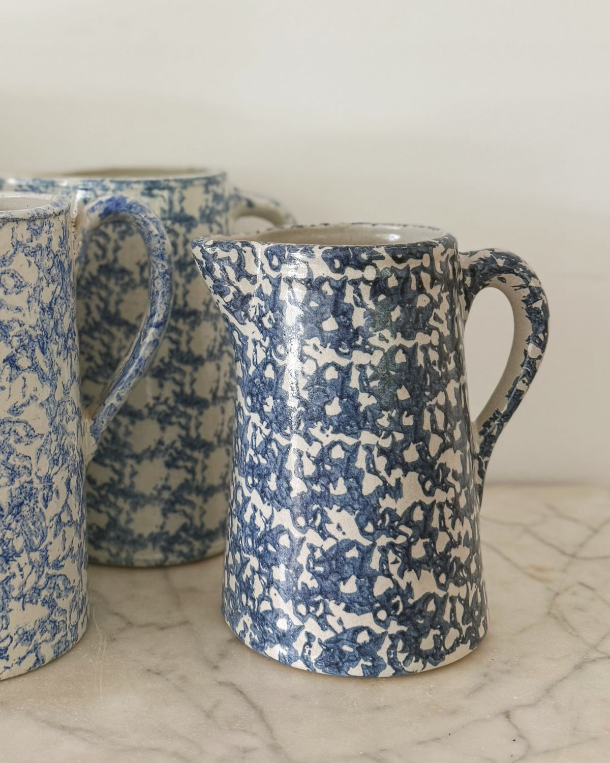 Antique English Spongeware Pitcher No. 3
