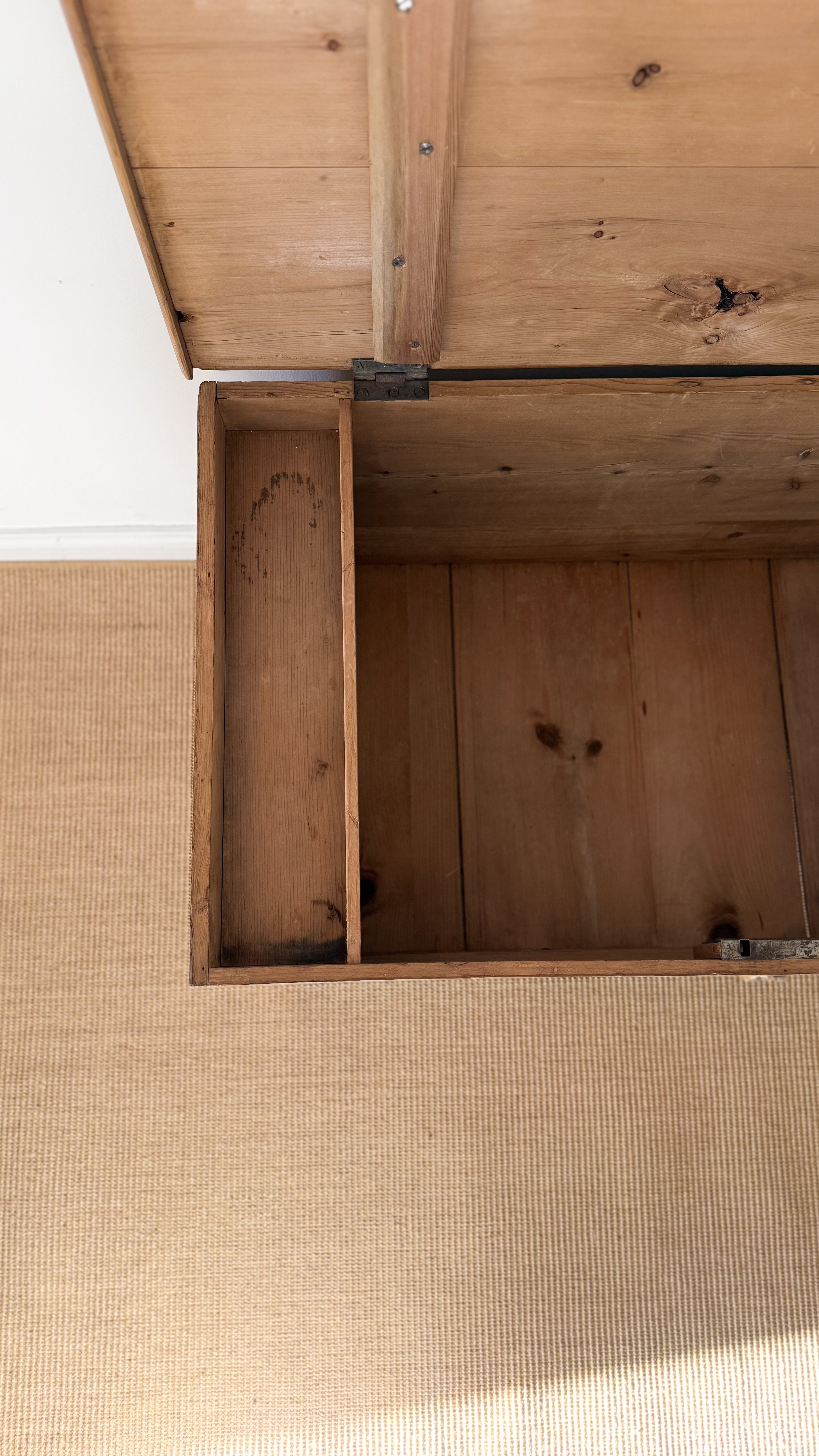 19th Century English Pine Blanket Chest