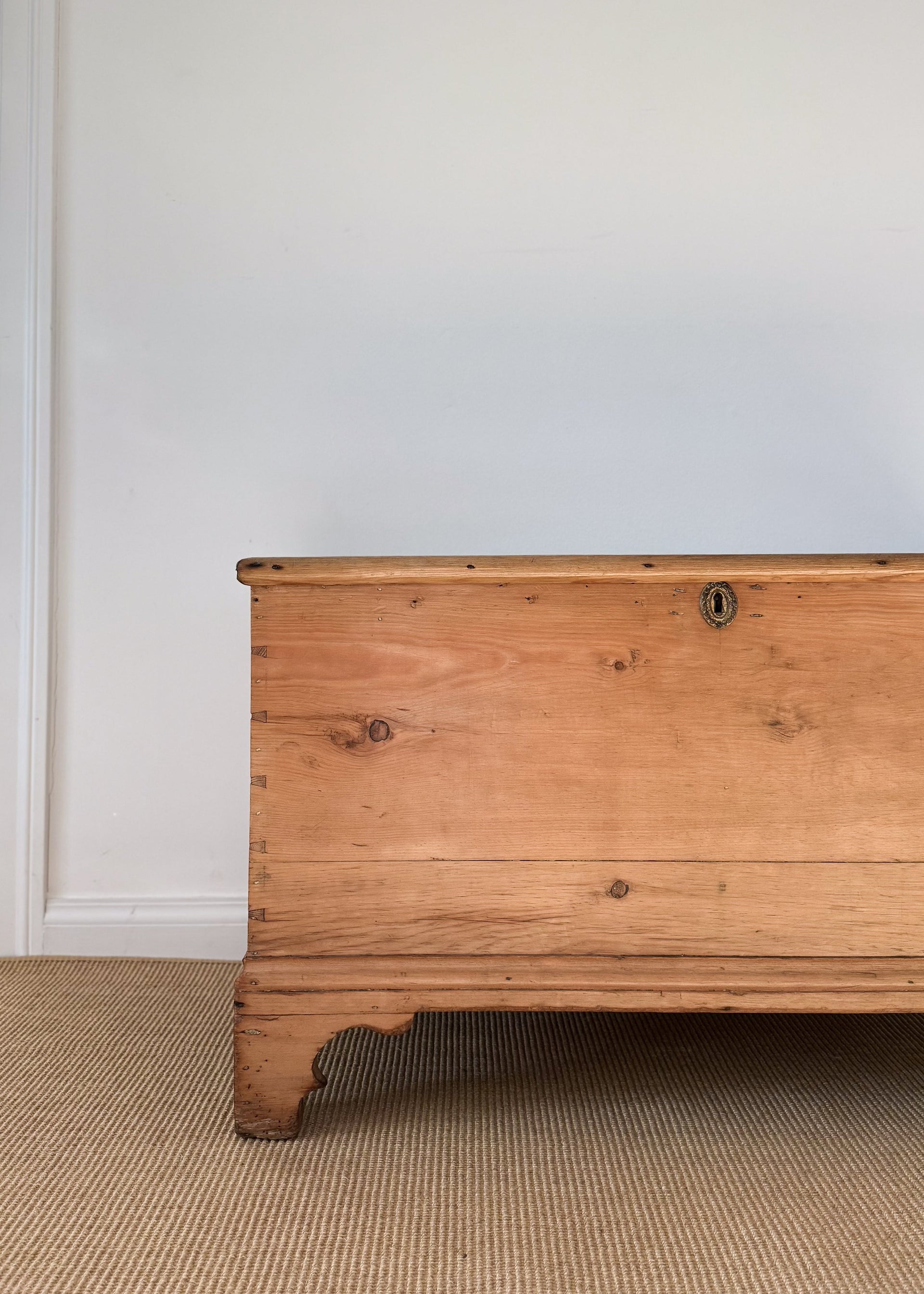 19th Century English Pine Blanket Chest