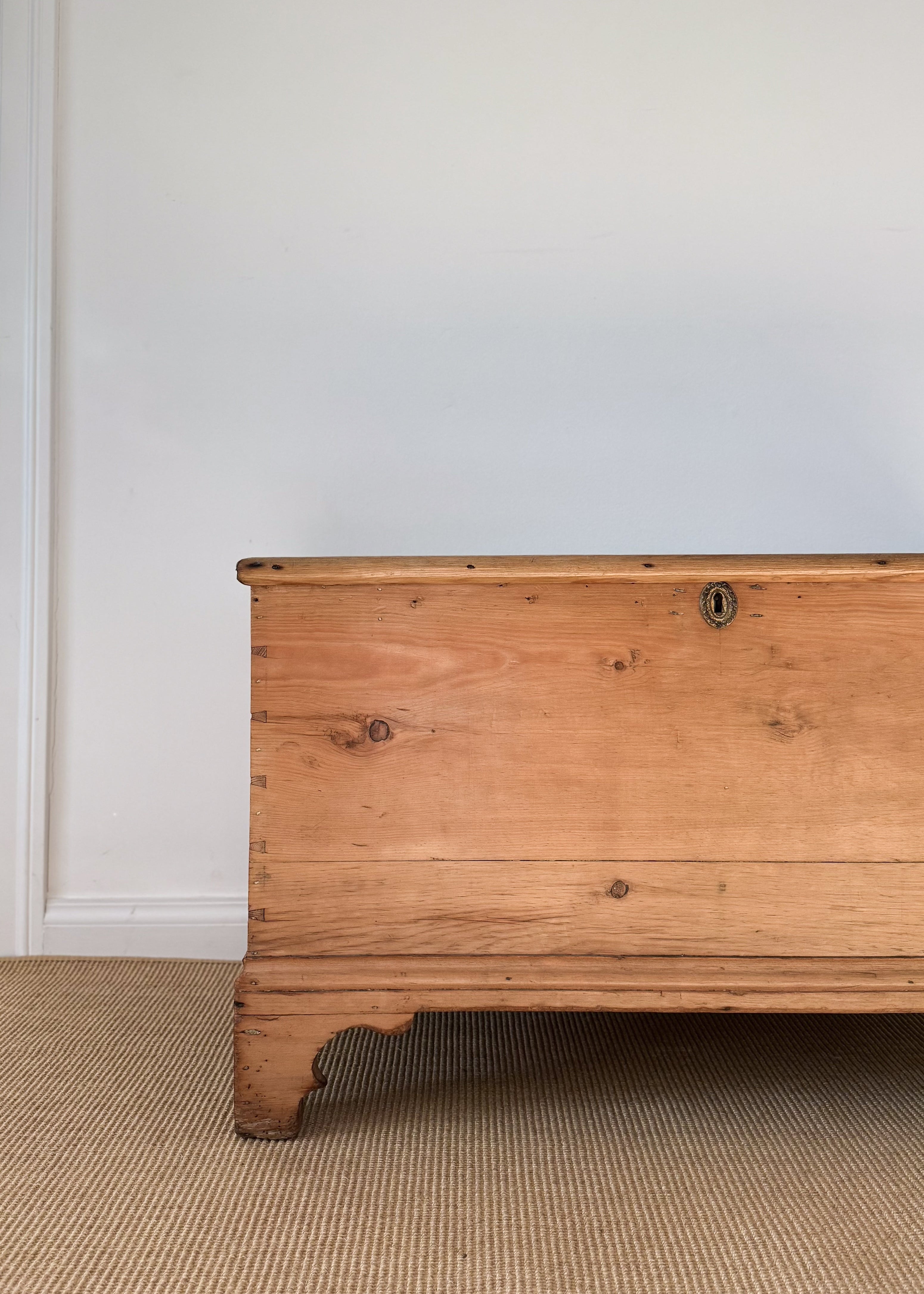 19th Century English Pine Blanket Chest