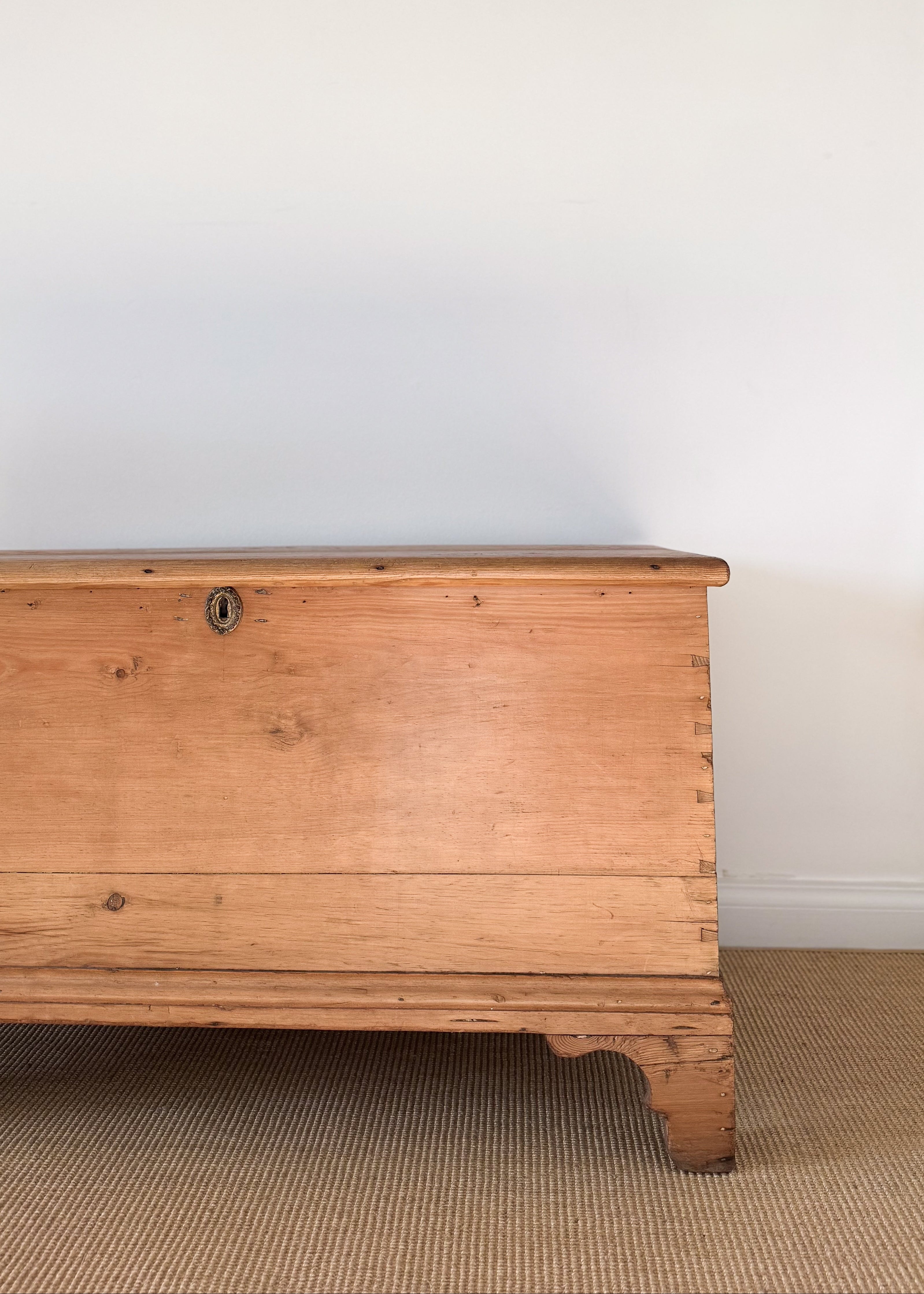 19th Century English Pine Blanket Chest