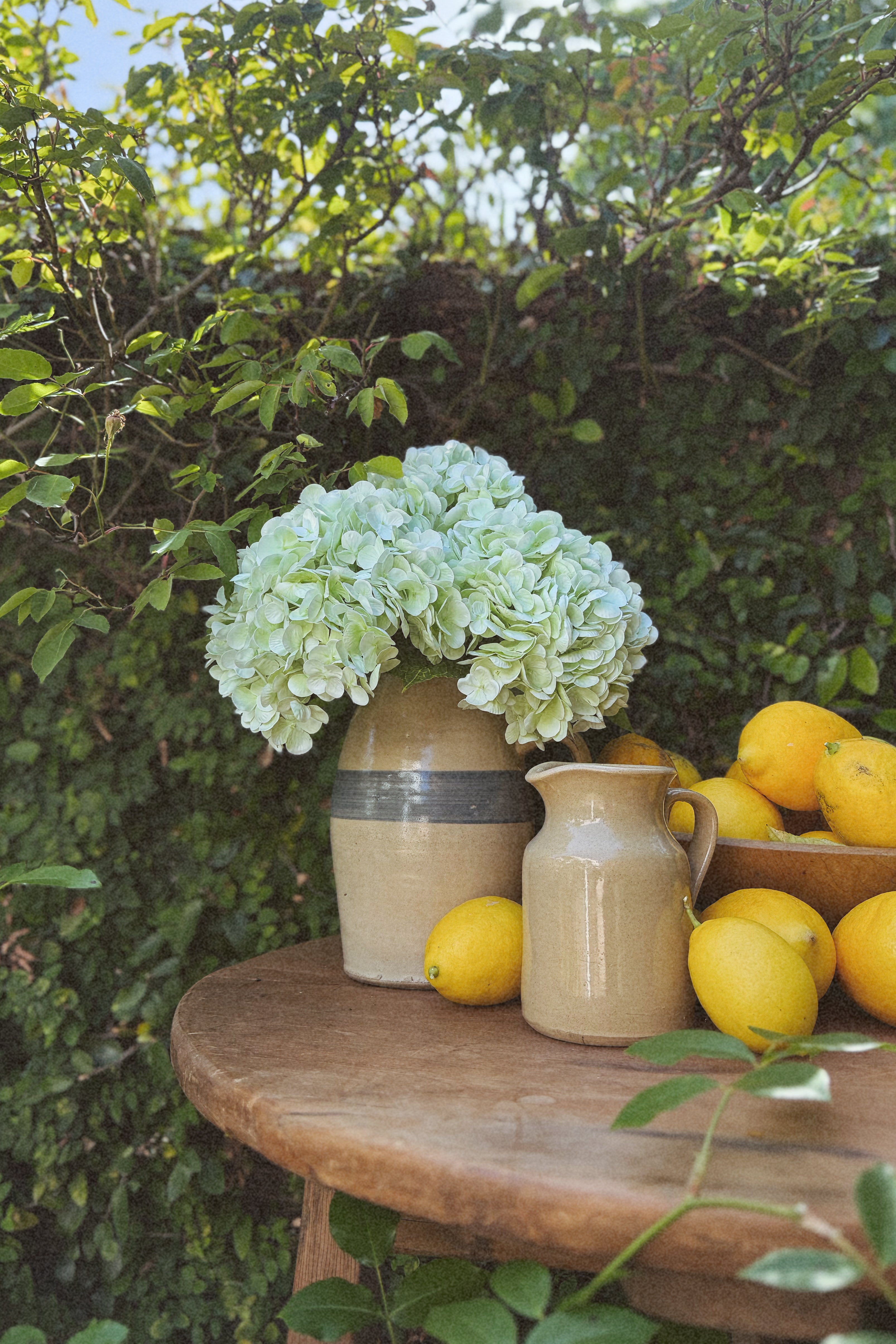 Faux Limelight Green Hydrangea Stem